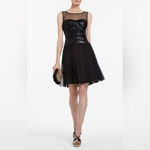 Black Tulle Cocktail Formal Party Dress BCBGMaxazria